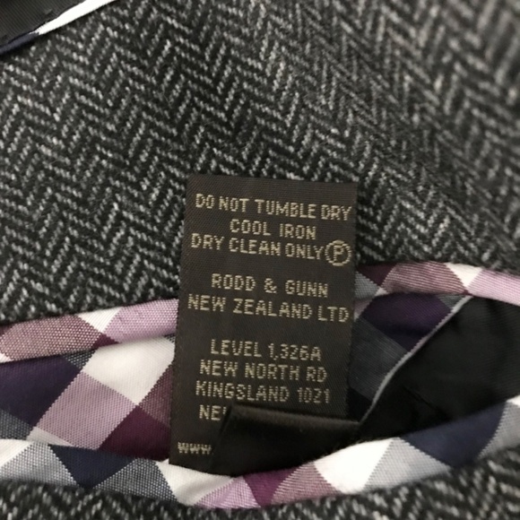 Rodd & Gunn Men's XL Grey Herringbone Sports Coat Blazer Italian Woven Wool - Picture 16 of 16